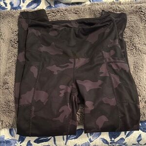 Black and Purple Camouflage Leggings